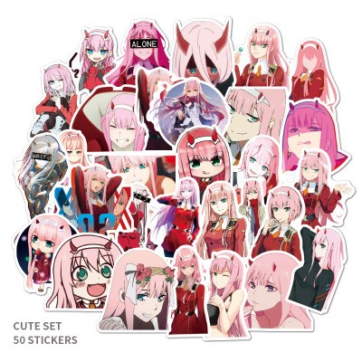 50 шт./компл. DARLING in the FRANXX, декоративный узор, коллекционный японский мультяшный подарок, водонепроницаемые аниме наклейки