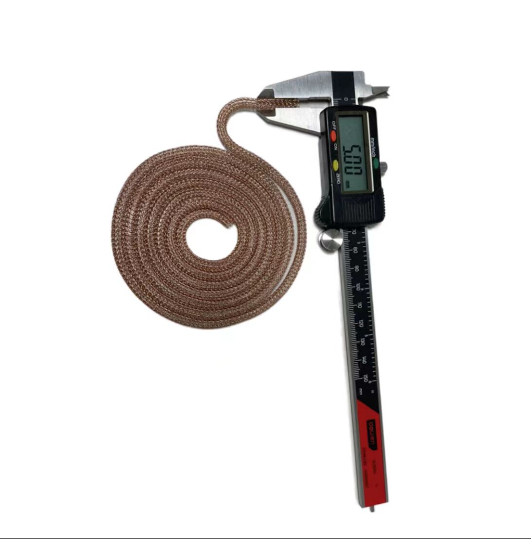 Link lines across the ground Copper knitted wire mesh red copper mesh for shielding