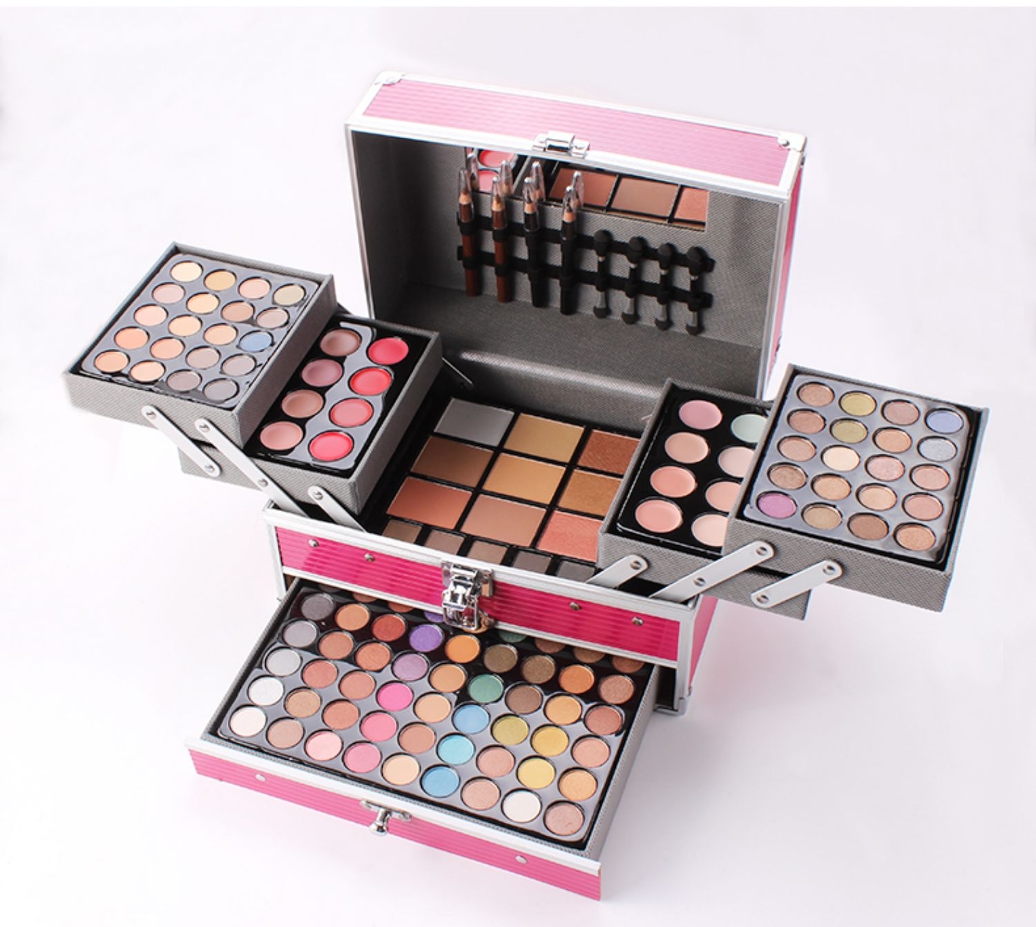 Miss Rose Pro 132 полноцветная палитра теней для век модный женский косметический Футляр Полный профессиональный макияж палитра консилер румяна