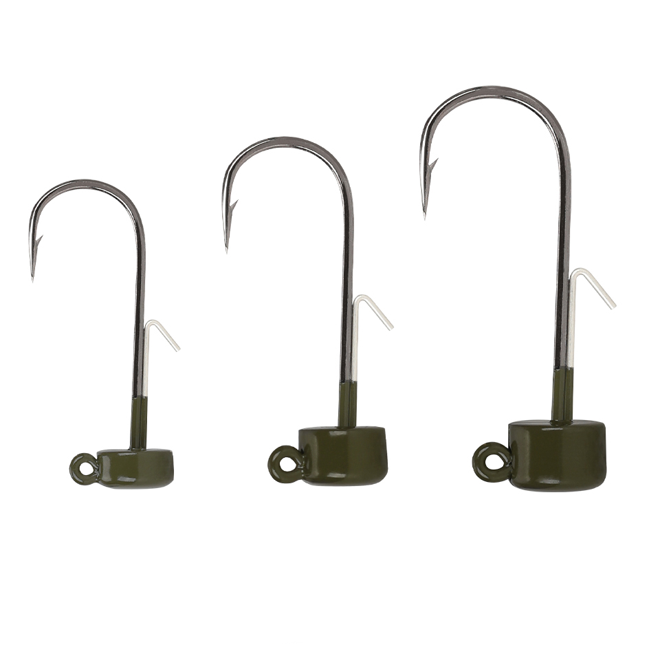 TSURINOYA 2PCS Ned Rig Hooks 3.5g 4.7g 7g Tungsten Steel Finesse Floating Worm Fishing Hook Jigging Barbed Hook Soft Baits Bass