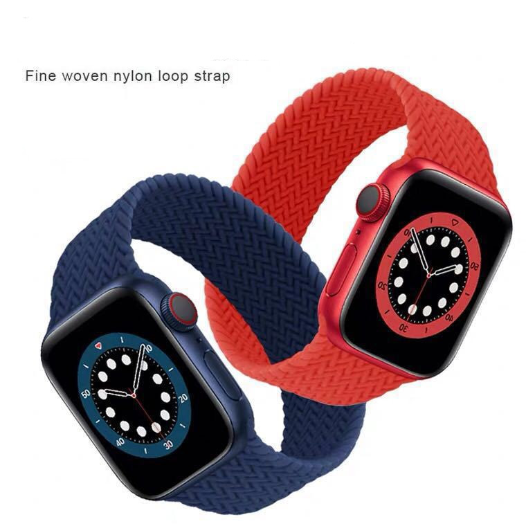 Ремешок силиконовый для Apple Watch 5/4/3/2 38 мм 42 мм, Соло плетеный браслет для iwatch SE Series 6, 40 мм 44 мм, аксессуары