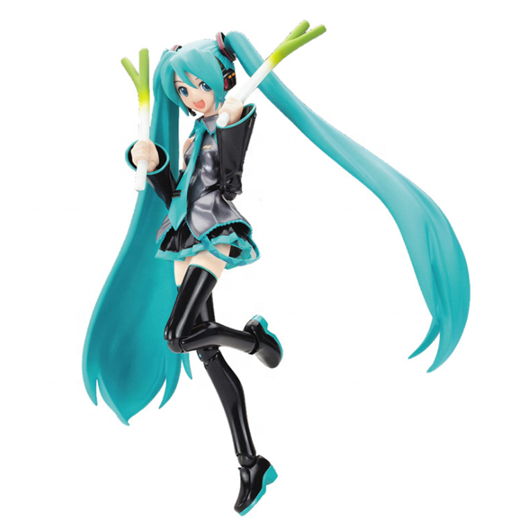 2021 японские Мультяшные аниме 3D фигурки из ПВХ для девочек Miku