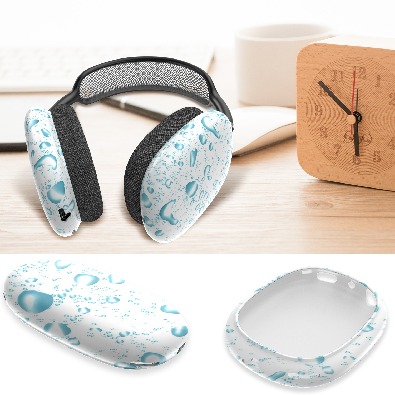 Силиконовый чехол с принтом для наушников Apple Airpods Max