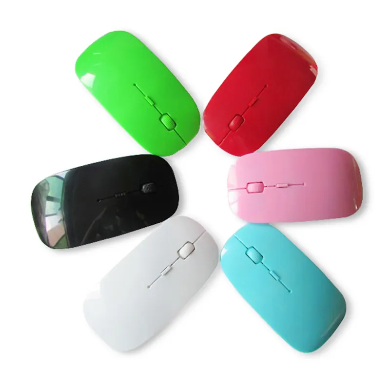 Promotional 2.4Ghz 4D Optical Mini Slim 6 Colors 2.4G Wireless Mouse