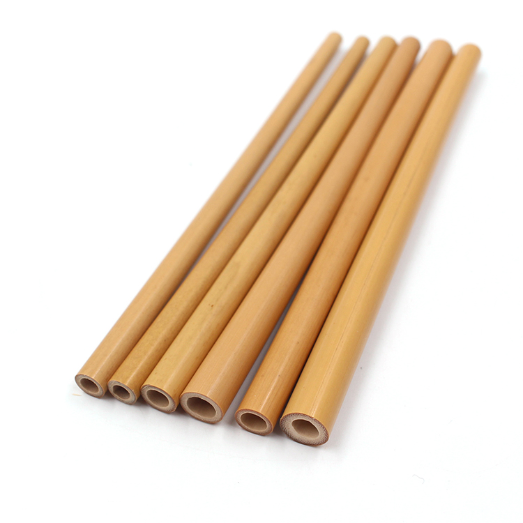 Environmental 6/8mm*20cm 100% Natural Bamboo Straw drinking straws