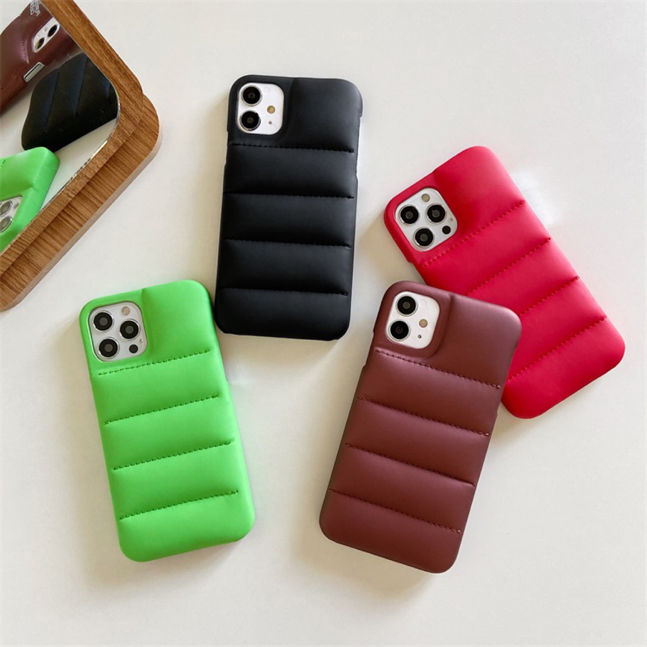 Модный брендовый чехол-пуховик для телефона iPhone 13, 12, 11 Pro Max, X, XS, XR, 7, 8 Plus, SE 2020, чехол-пуховик, мягкий силиконовый чехол
