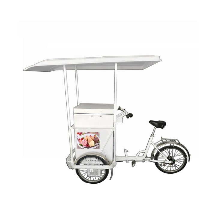 ice cream whole set tricycle with solar freezer outdoor business