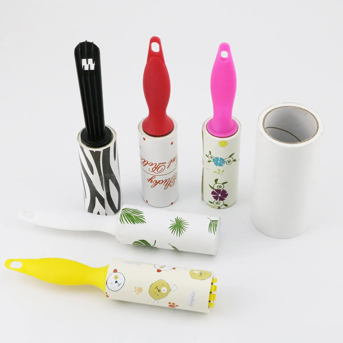 Wholesale 4pcs lint roller Remover Cloth sticky 7.5 cm travel mini lint roller for clothes with logo