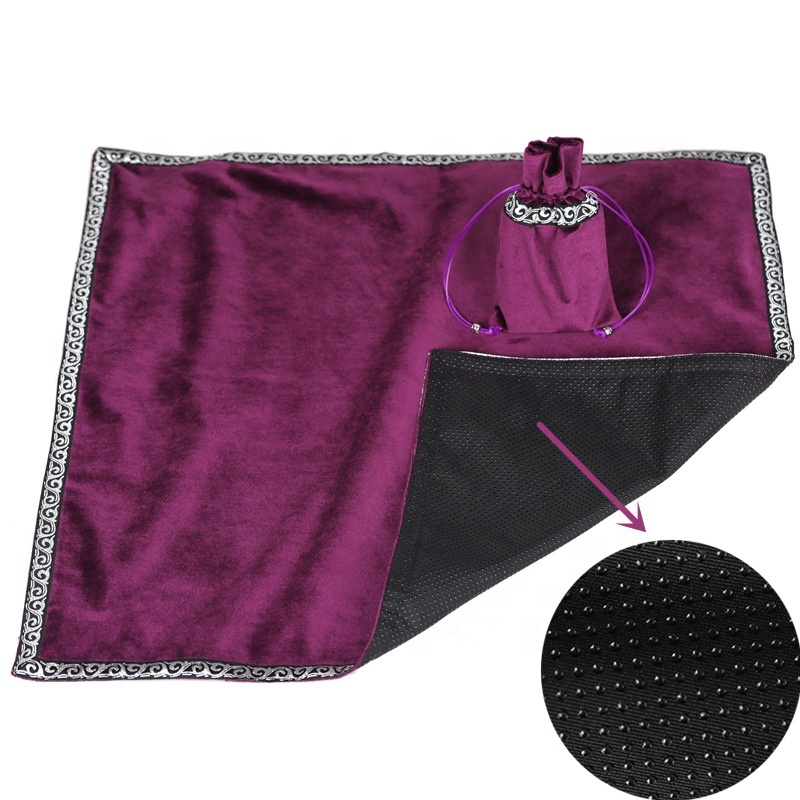 Wholesale Altar Tarot Table Cloth Divination Wicca Velvet Cloth with Tarot Pouch