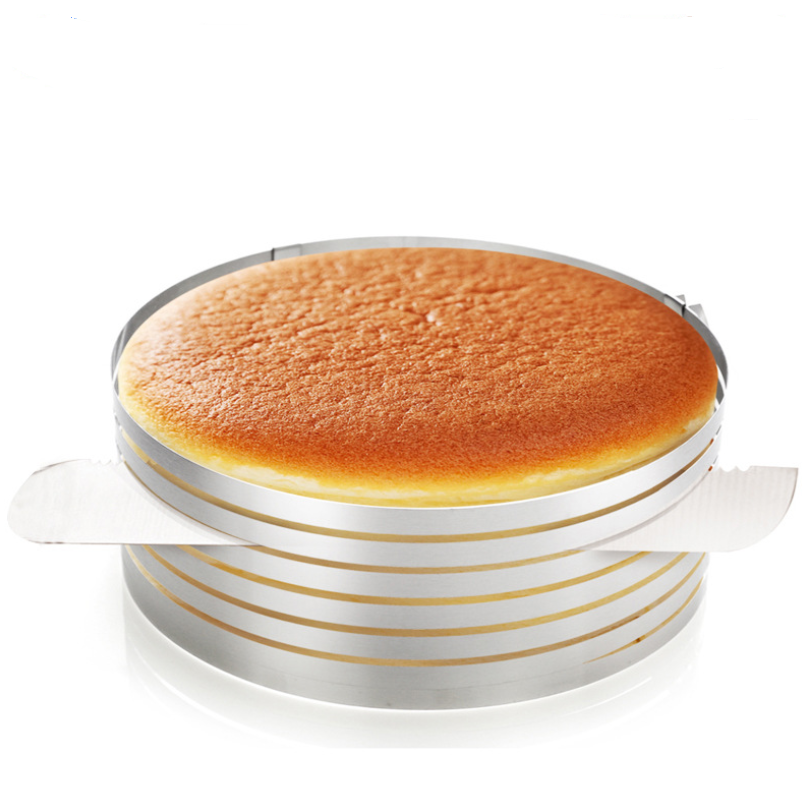 Stainless Steel Adjustable Ring Circular Baking Tool Round Bread Cake Cutter Pastry Slicer 9-12 inch
