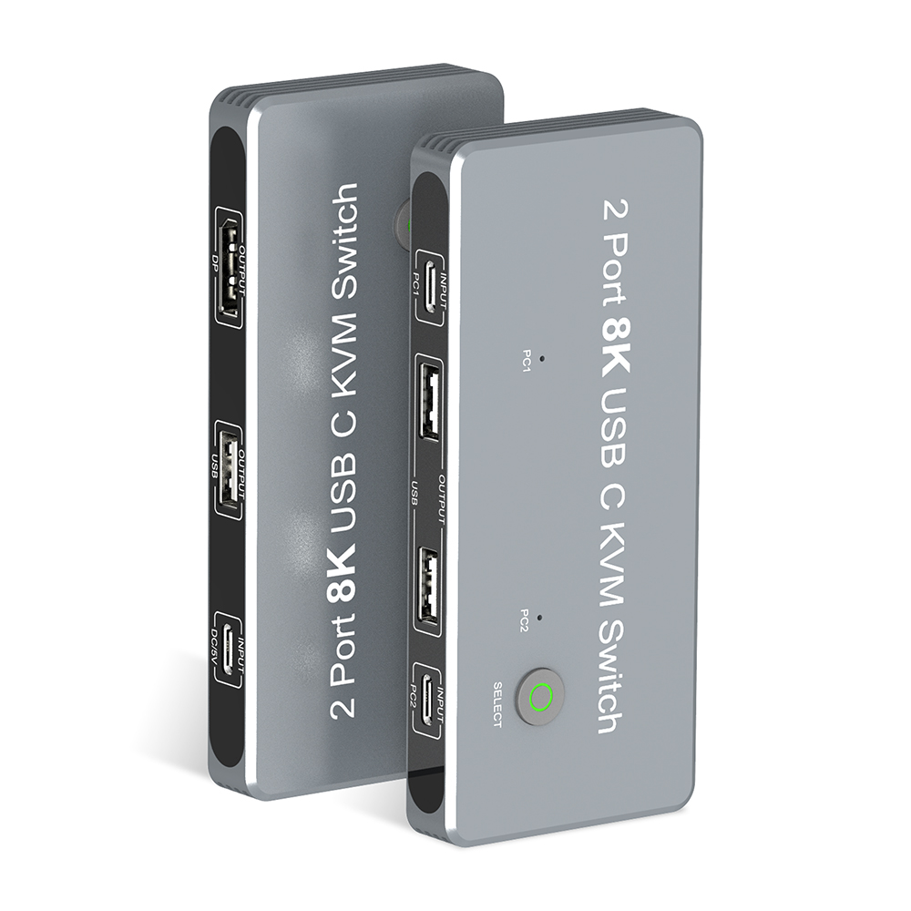 ODM OEM PD KVM переключатель USB переключатель 4K 120 Гц 8K HD MI 2,1 KVM переключатель