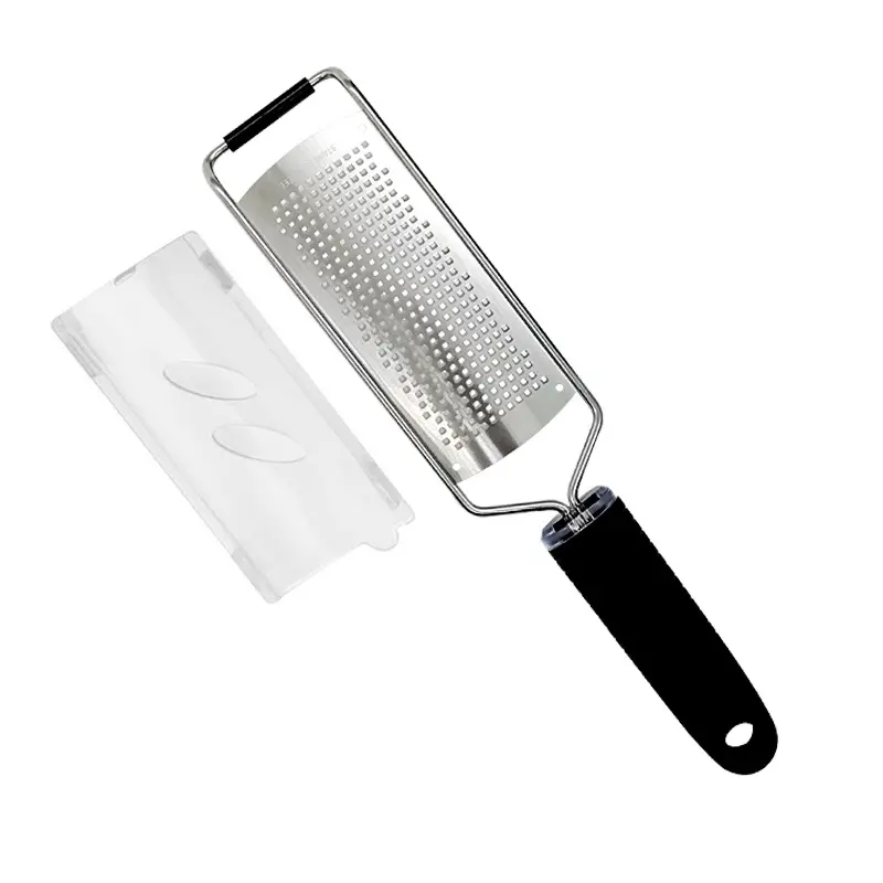 Stainless Steel Parmesan Cheese Grater Ginger Garlic Chocolate Grater Citrus Lemon Zester Grinder with Protective Cover
