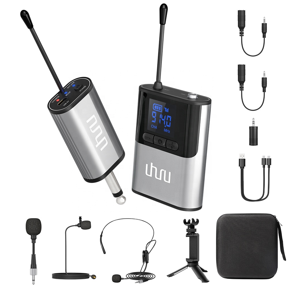 Профессиональный беспроводной петличный микрофон MAONO uhf с беспроводной гарнитурой с микрофоном