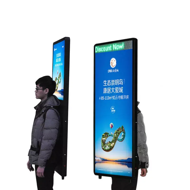 Waterproof Advertising LED Walking Billboard LED Backpack Billboard