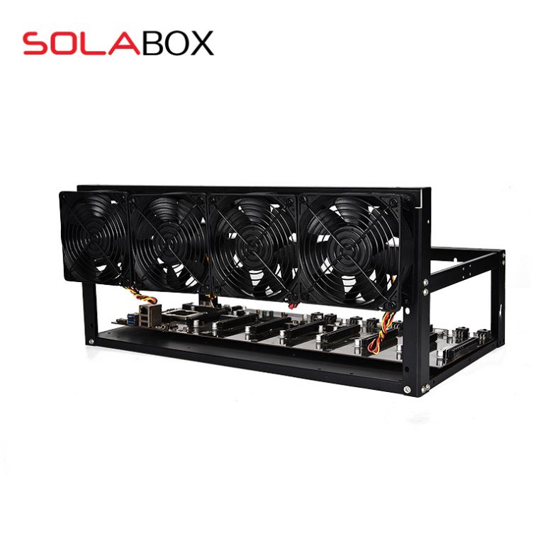 Корпус для каркаса для майнинга Solabox 8 Gpu, графический корпус RX580 для криптовалюты на открытом воздухе, корпус для материнской платы сервера 8 Gpu