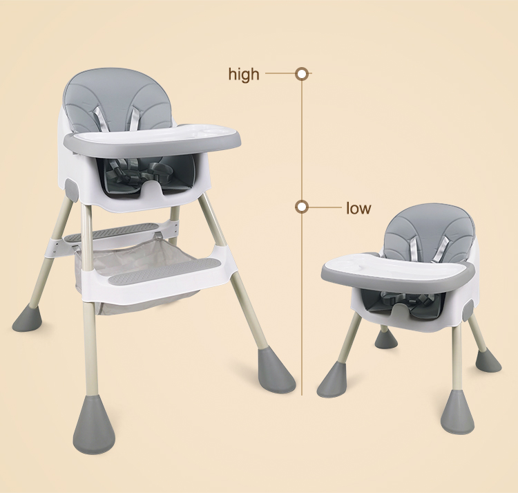 Children adjustable baby feeding chair 3 in 1 dining high chairs for toddlers