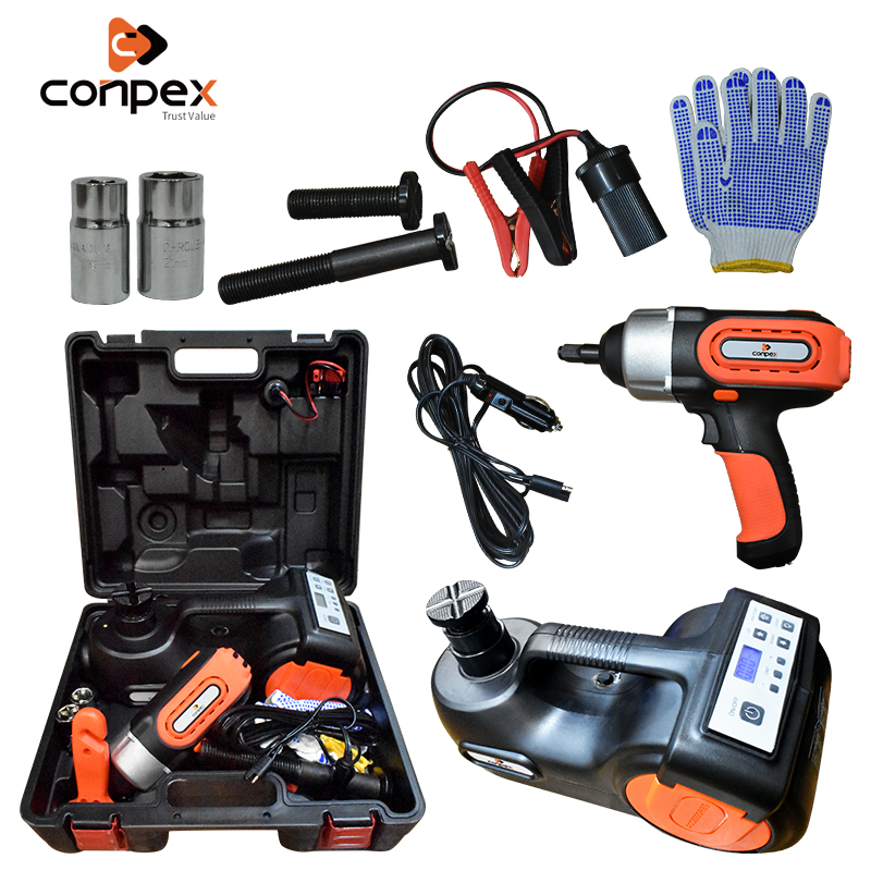 TAWA New arrival 5 Tons 12V electric car jack Automotive Repair Tools 4 in 1 car jack kit portable