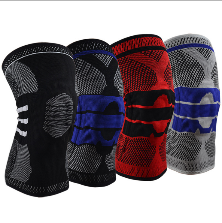 Sports Knee Pads Professional Silicone Anti-collision Spring Knee Support Basketball Cycling Mountaineering Running Shin Guard