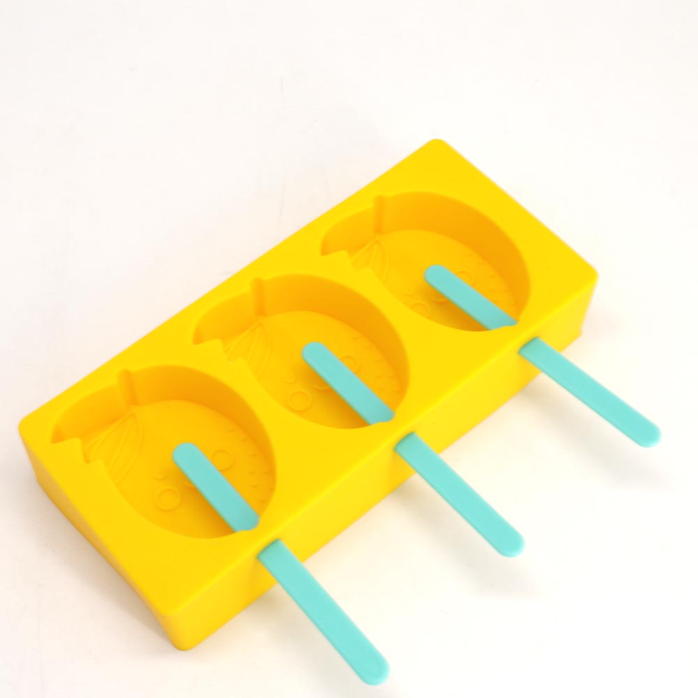 silicone icecream mold juice maker ice lolly pop mould DIY lemon ice mould 3D ice maker