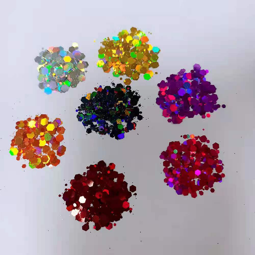wholesal craft glitter mixed size chunky glitter body cosmetic glitter
