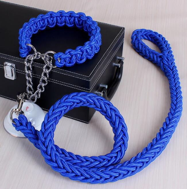 Colorful handmade strong nylon braided paracord dog rope leash