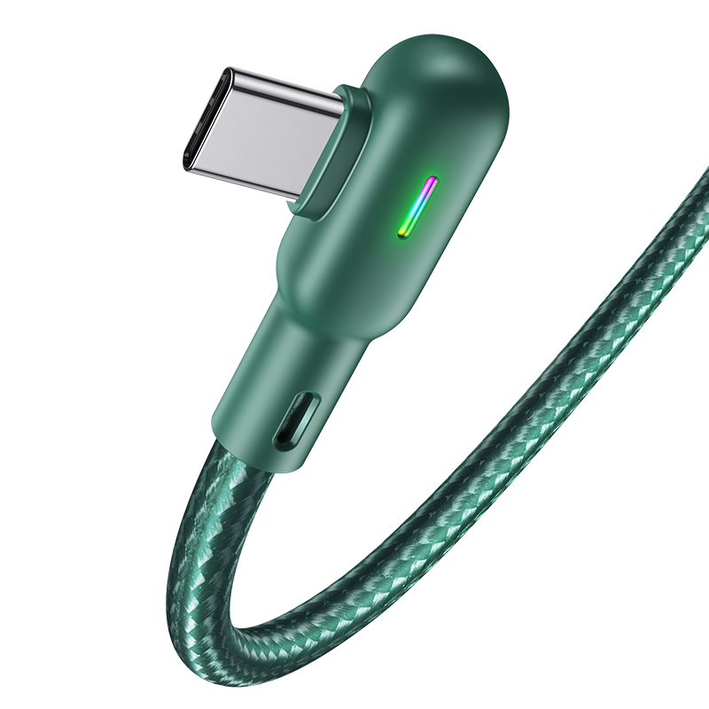 USAMS Wholesale U57 Fashion design right angle colorful TYPE C charge and data cable