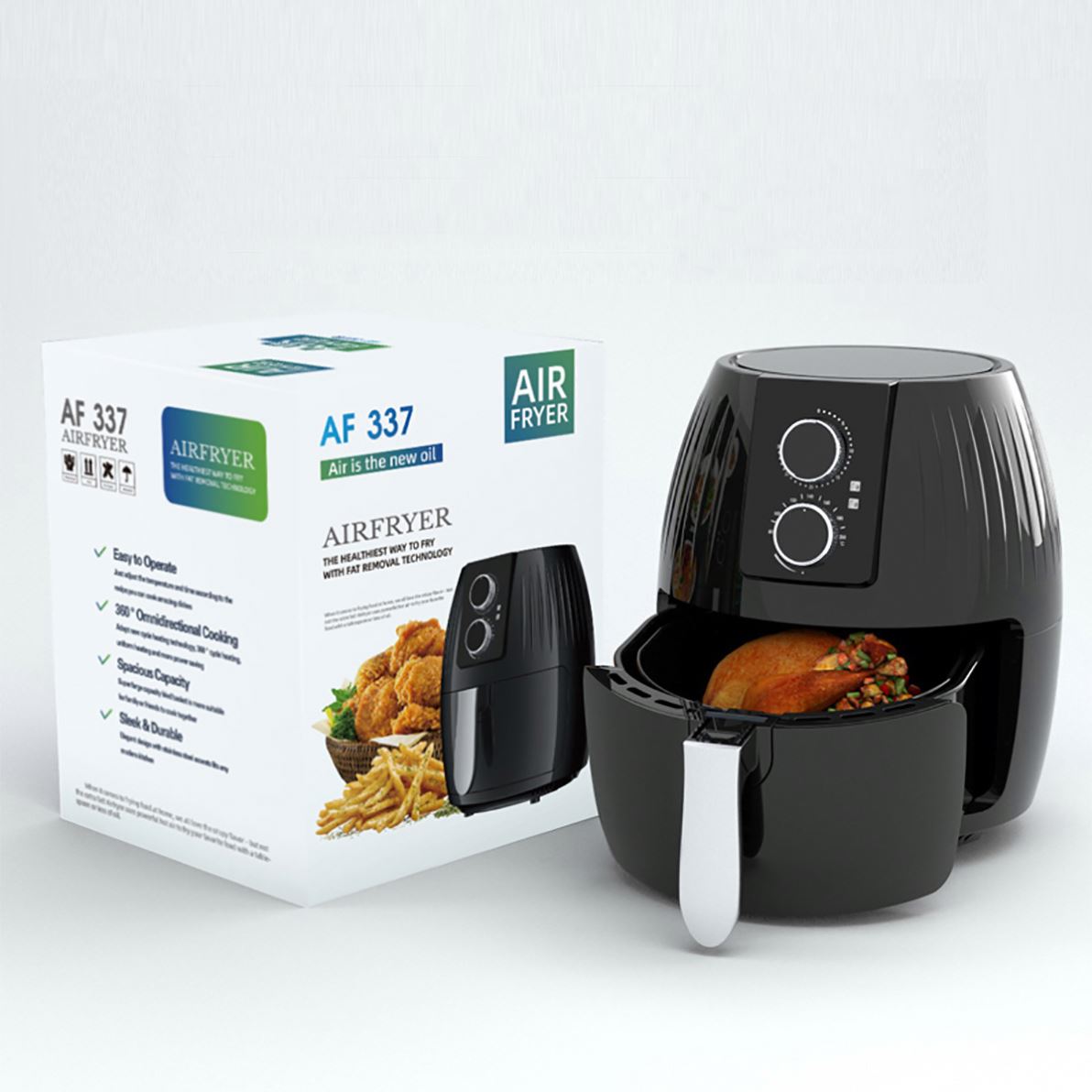 Hot sales 5.5L Healthy Oil Free Cooking No Oil Deep Fryer Electric Air Fryer