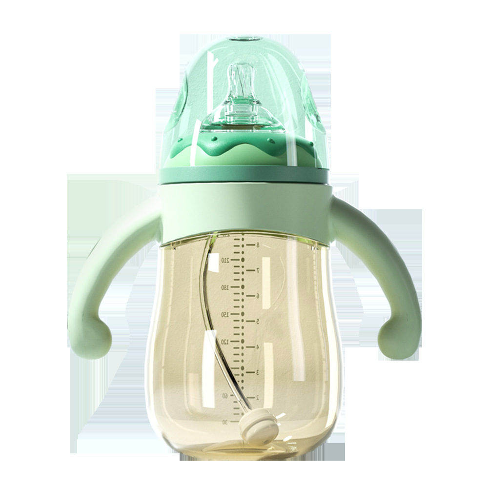 Newborn baby bottle PPSU multi-purpose wide-caliber silicone handle baby anti-colic
