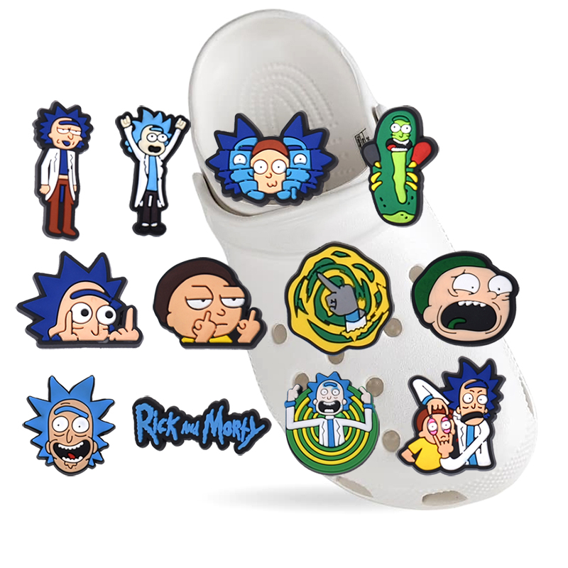 Аксессуары для обуви rick morty, дизайнерские подарки для вечеринки на заказ, подарки для детской вечеринки, украшения для обуви, подвески croc, подвески для обуви
