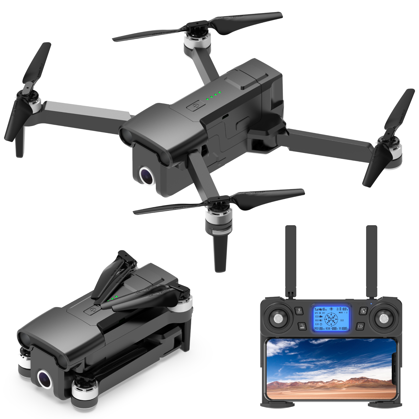 Okaylight Двойной GPS HD 4K складной Дрон дальнего действия беспилотный летательный аппарат UAV