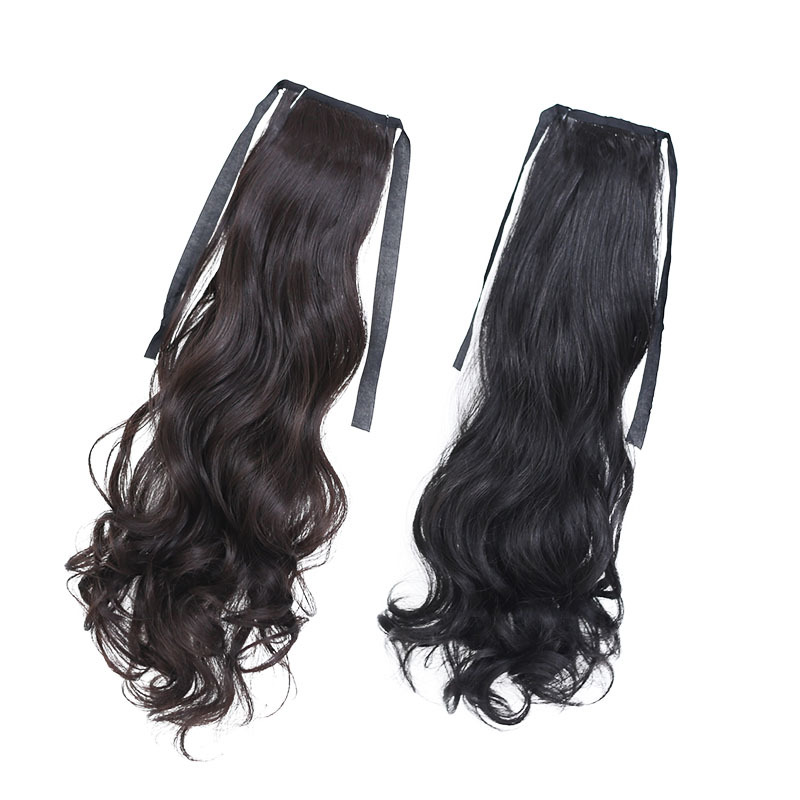 Wig female strappy ponytail chemical fiber wig long ponytail women toupee custom double ponytail