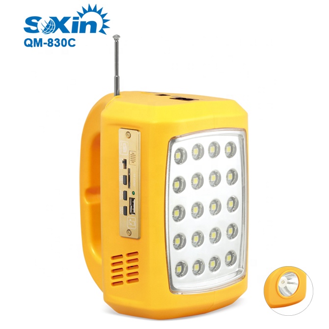 Солнечный комплект светодиодный аварийный прожектор с fm-радио и mp3 (QM820D)