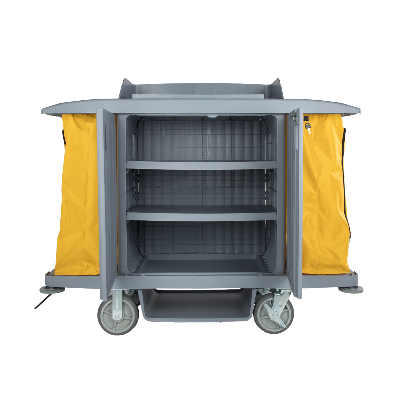 Janitorial Supplies Cart Multifunction Housekeeping Carts Plastic Hotel Service Cleaning Trolley