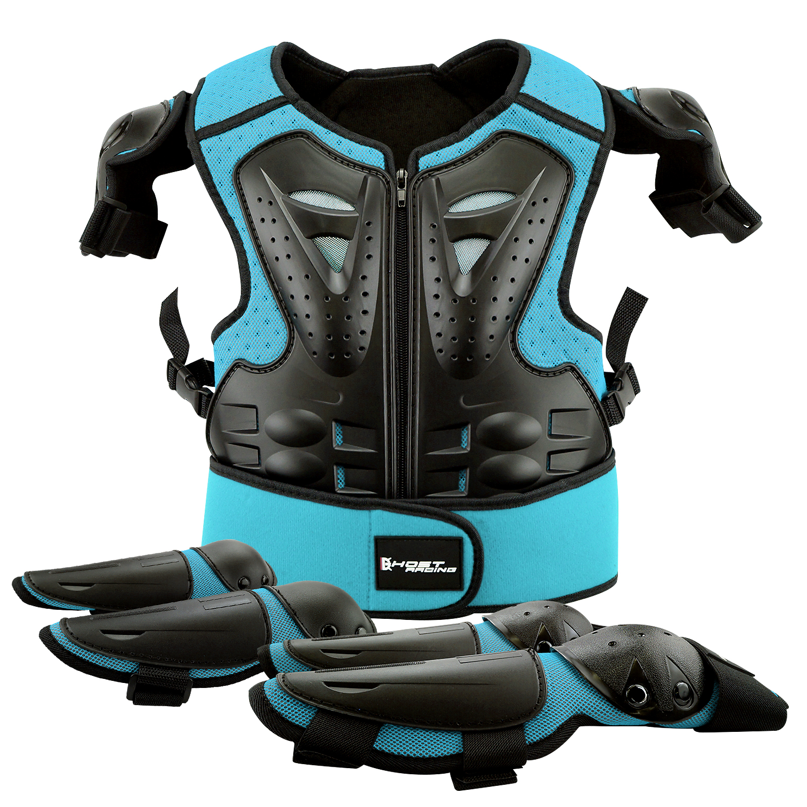 Children Kids Body Armor Suit with Shoulder Gear Riding Gear Chest Vest Protection