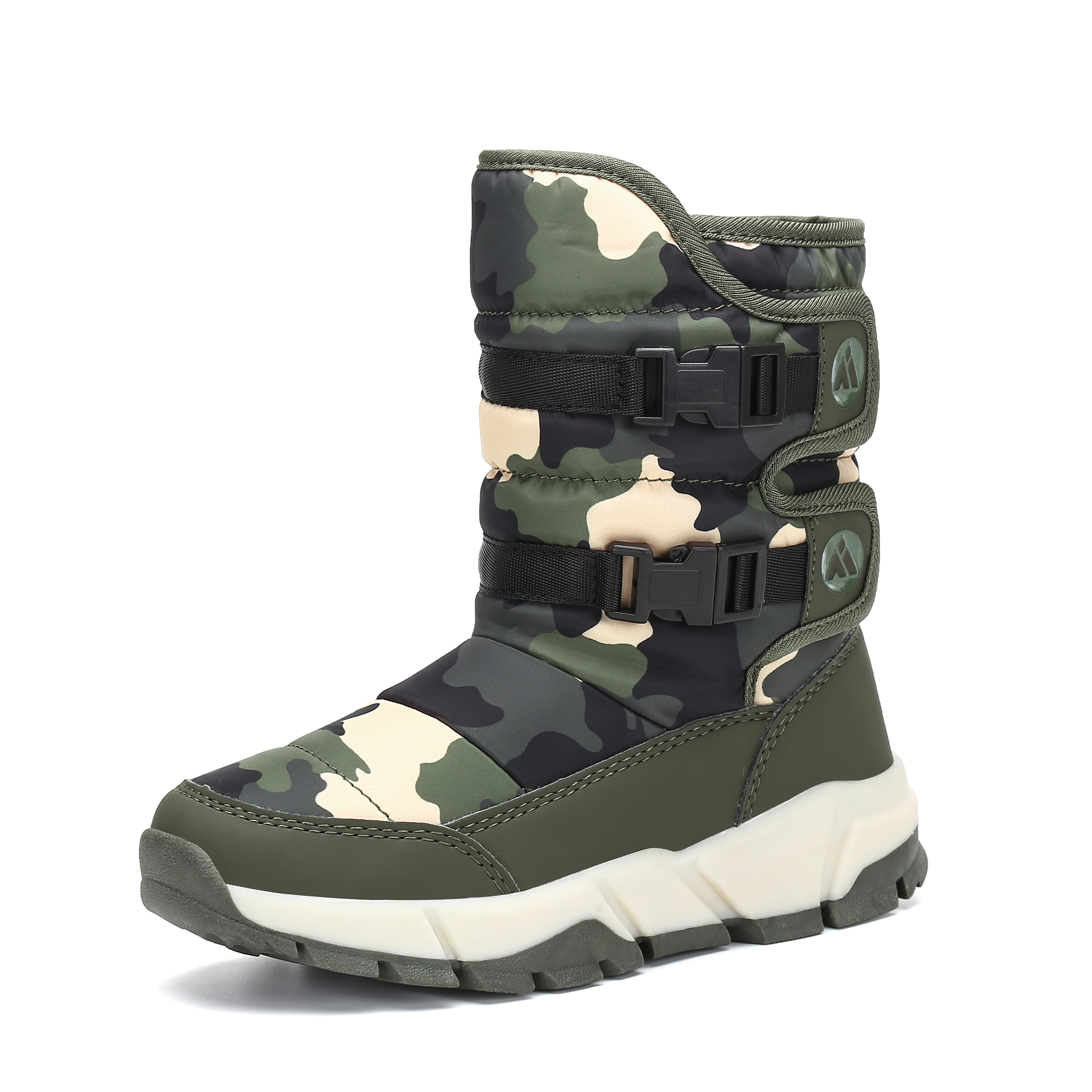 Kids Winter Snow Boots Warm Waterproof Anti-Slip Anti-Collision Hight-Cut for Outdoor Skiing