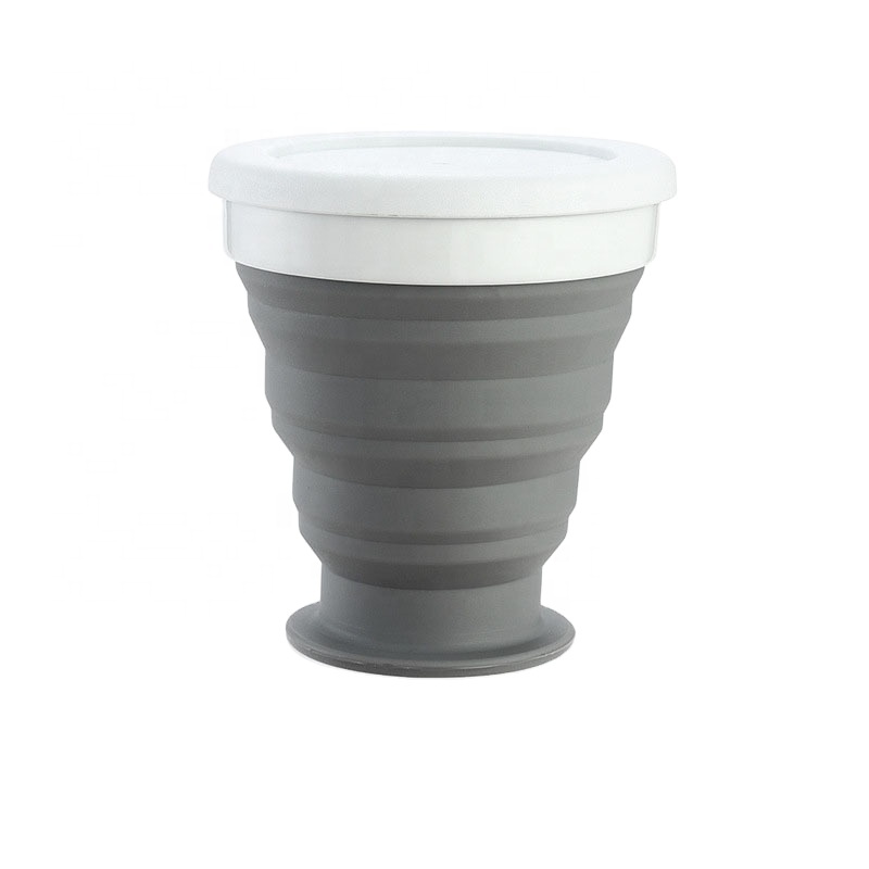 Wholesale Food Grade Coffee Baby Stacking Cups Coffee Travaling Silicon Folding Mug Silicone Cup Outdoor