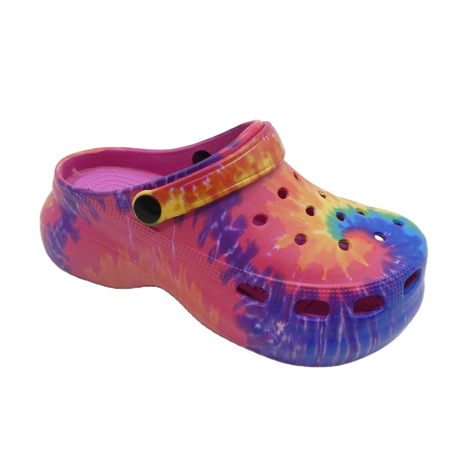 Fashion Design Multicolor Sexy High Heel Shoes Clogs Women Newest Girls EVA Garden Shoes For Outdoor Summer Beach