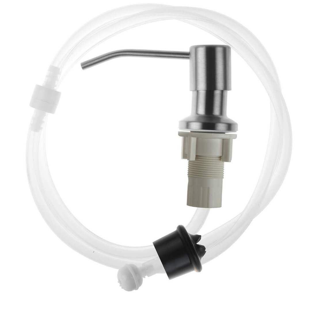 Liquid soap dispenser pump with soft long silicon hose for kitchen sinks long sus 304 stainless steel liquid soap dispenser