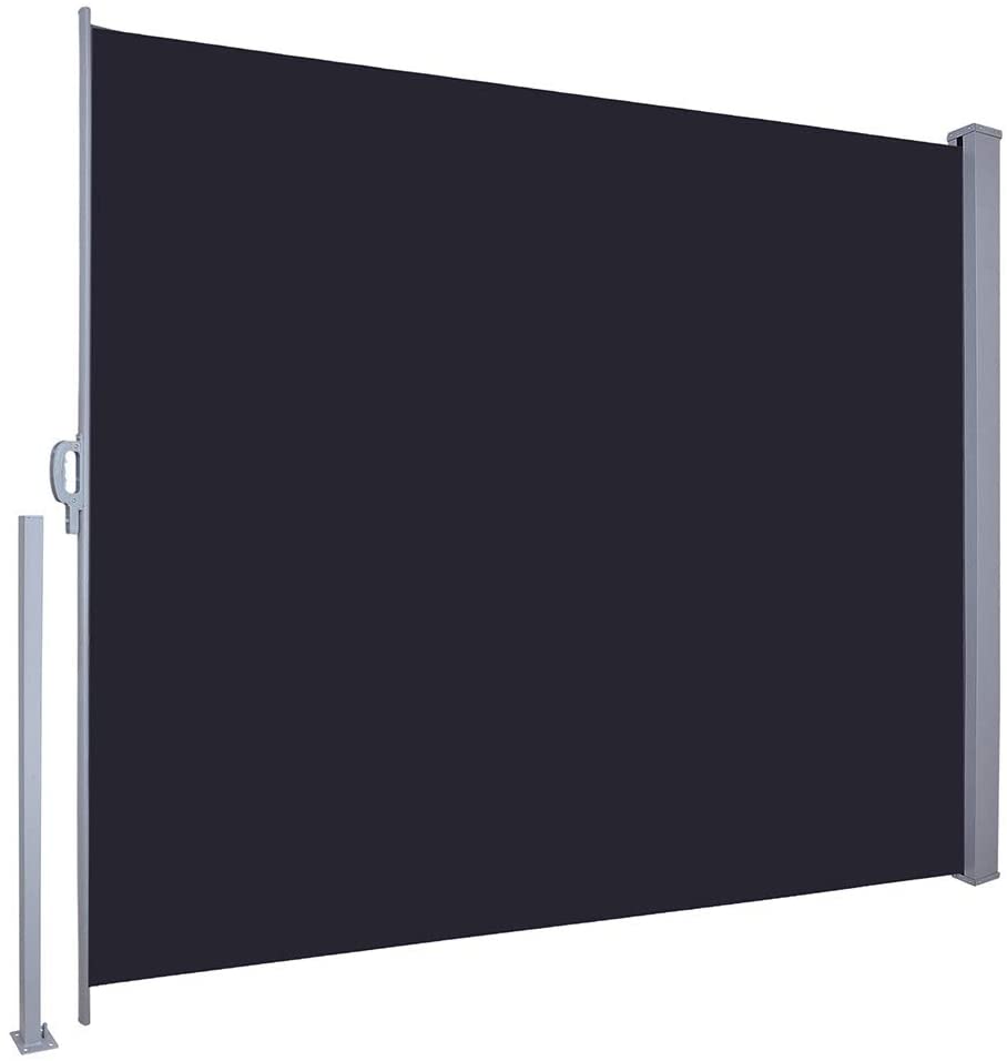 Outdoor Patio garden Retractable Side Awning Waterproof Sun Shade Wind Screen Privacy Divider