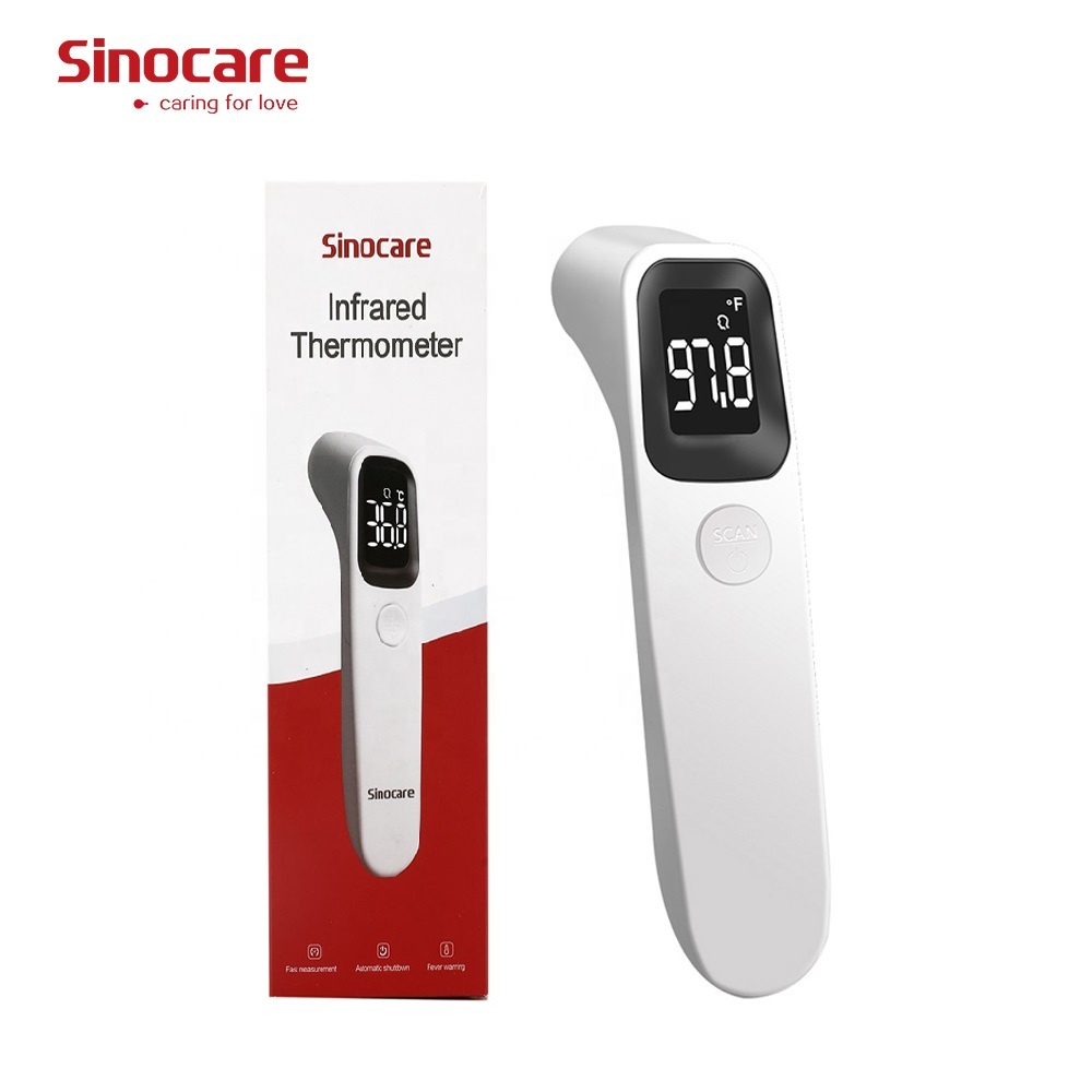 Цифровой ЛОБНЫЙ термометр Sinocare, Бесконтактный ушной термометр для взрослых, портативный цифровой термометр с ЖК-подсветкой