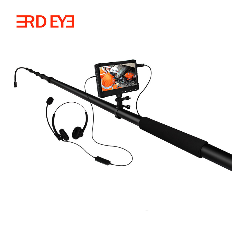 Handheld DVR CCTV Video Audio Intercom Life Detector with 8m Telescopic Pole Inspection System