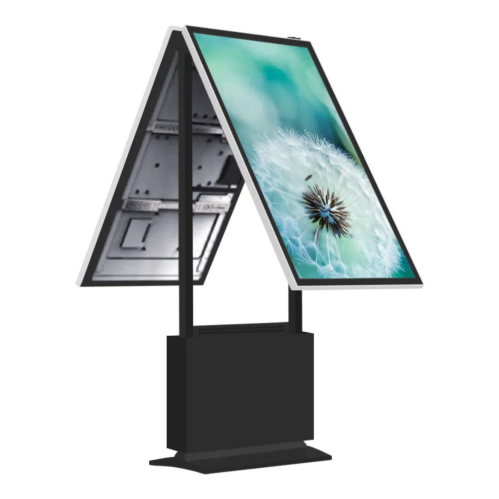 Цифровой дисплей влажности Двусторонняя Крытый Digital signage 55 дюймов напольная подставка digital signage