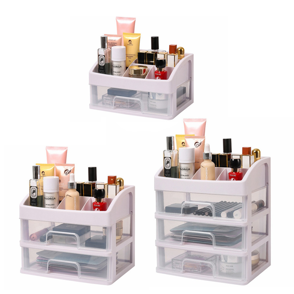 Clear Out Stock Home Organization Desktop Organizer Drawer Plastic Storage Box for Cosmetic Makeup Sundries Stationeries