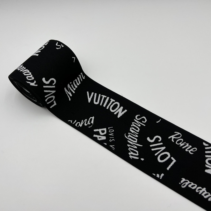 Hualiu Wholesale Fashion Logo Soft Jacquard Elastic Waistband Nylon Jacquard Elastic Band Underwear