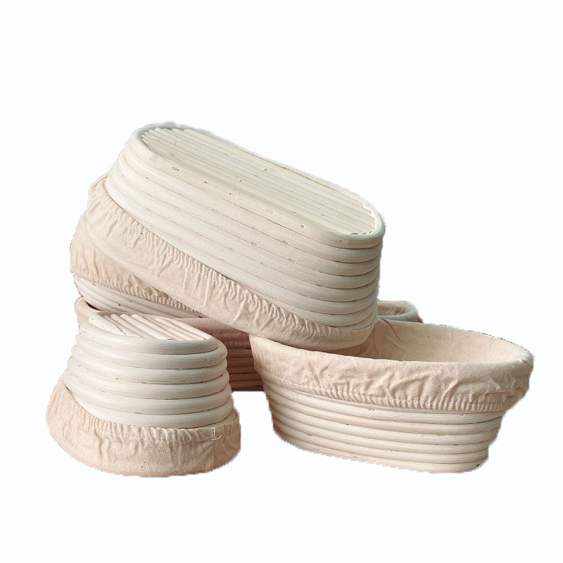 Oval Shaped Bread Proofing Basket with Bread Butter Brush Baking Dough Bowl Gifts for Bakers