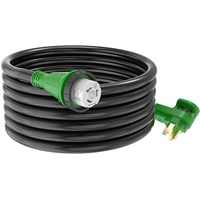 Em5256 50A RV Удлинительный шнур с поворотным соединителем рукоятка и индикатором света STW 25FT (NEMA 14-50P SS 2-50R)