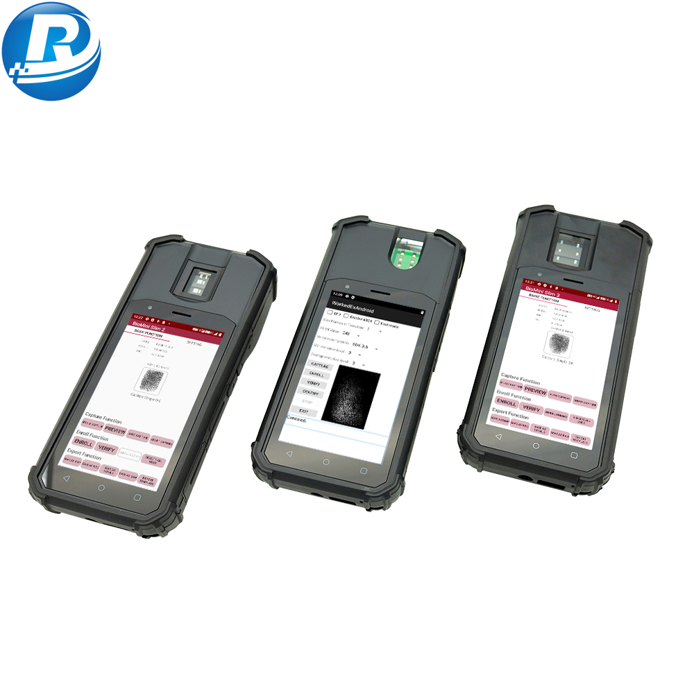 Biometric Handheld Terminal with Suprema BioMini Slim 3 FAP30 Fingerprint Scanner and NFC Scanner