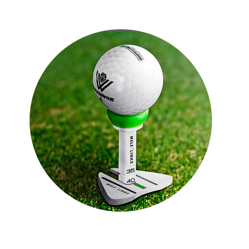 Melelinks Manufacturer adjustable height tees height adjustable golf tee printed white35-55mm Golf accessories golf tees