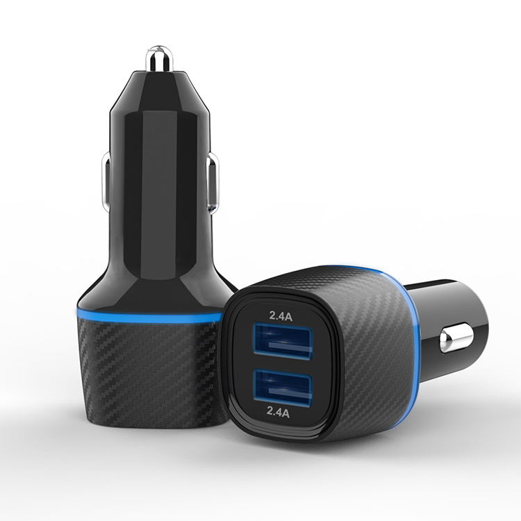OEM портативный 2 USB-порта 3,0 Универсальный двойной USB-адаптер для автомобильного зарядного устройства со светодиодным дисплеем