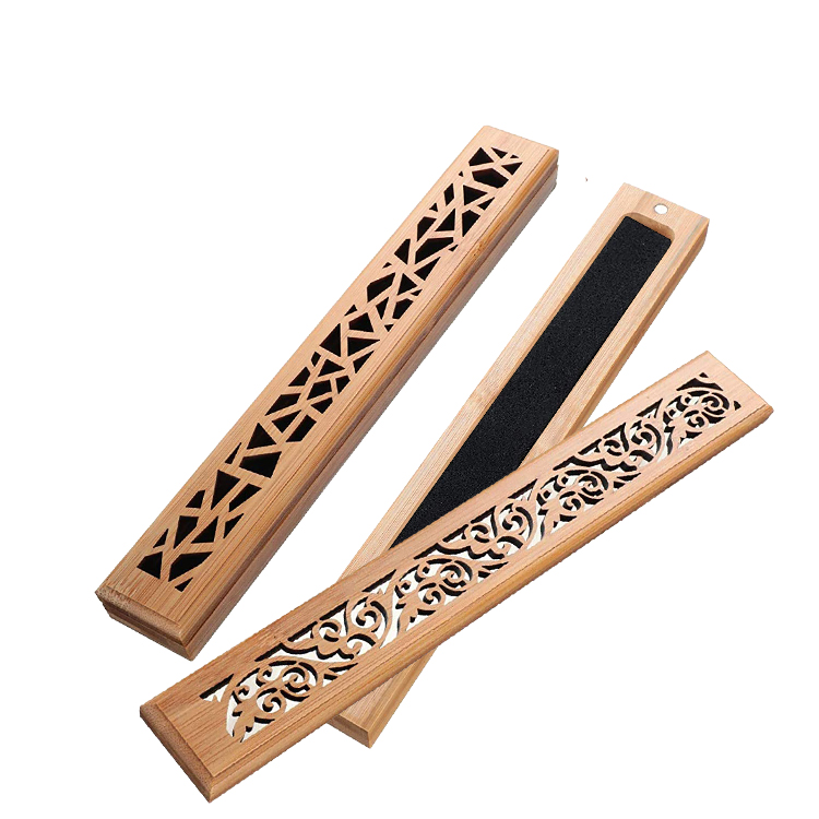 Wooden Incense Burner Style Hollow Incense Holder for Aromatherapy Collection Ash Catcher